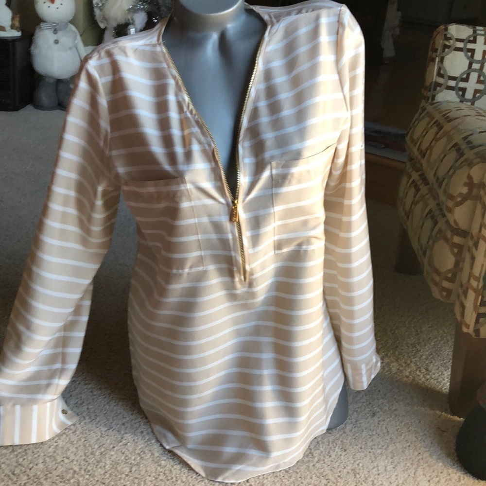 CALVIN KLEIN STRIPED BLOUSE